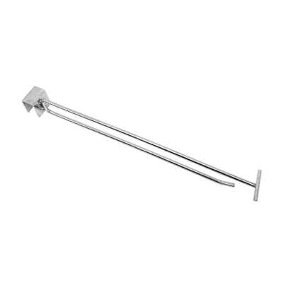 Broche simple pour barre de charge avec tige porte-étiquette ø 5,8 mm x L 28,5 cm - Tige simple - Chrome - Lot de 10 - Broches pour barre de charge