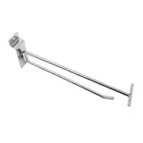 Broche simple pour panneau rainuré avec tige porte-étiquette ø 5,8 mm x L 18,5 cm - Tige simple - Métal - Chromé - Lot de 10 - Broches simples pour panneaux rainurés