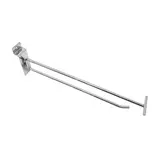 Broche simple pour panneau rainuré avec tige porte-étiquette ø 5,8 mm x L 23,5 cm - Tige simple - Métal - Chromé - Lot de 10
