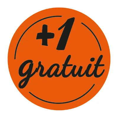 Gommettes adhésives + 1 gratuit - Étiquettes adhésives Soldes, Étiquettes promotionnelles