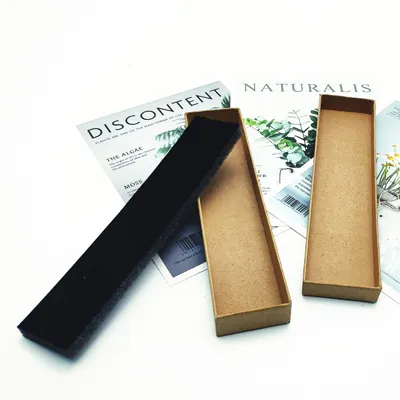 Écrin bijou pour Montre & Bracelet carton kraft brun 20,5 x 5 x 2,5 cm insert mousse - Boite bijoux – Lot de 20 - Écrins à bijoux, Coffrets à bijoux-2