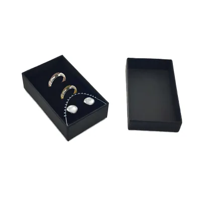 Écrin bijou plat pour Parure & Bracelet carton kraft Noir 8,3 x 5 x 2,5 cm insert velours - Boite bijoux – Lot de 20 - Écrins à bijoux, Coffrets à bijoux-3