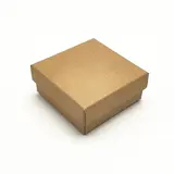Écrin bijou pour Parure & Bracelet carton kraft brun 8 x 8 x 3,5 cm insert velours - Boite bijoux – Lot de 20 - Écrins à bijoux, Coffrets à bijoux