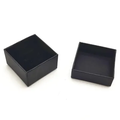 Écrin bijoux carton kraft lisse Noir 5 x 5 x 3 cm - Ecrin pour bague - Boîte bijoux - Paquet de 20 - Écrins à bijoux, Coffrets à bijoux-2