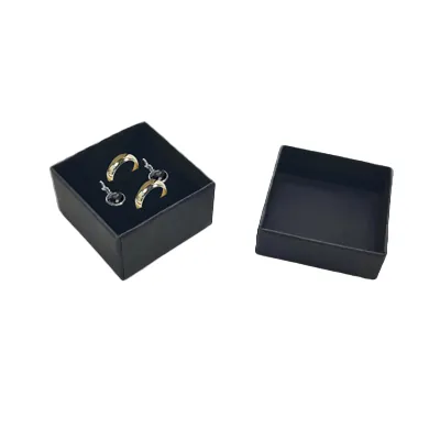 Écrin bijoux carton kraft lisse Noir 5 x 5 x 3 cm - Ecrin pour bague - Boîte bijoux - Paquet de 20 - Écrins à bijoux, Coffrets à bijoux-3