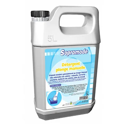 Liquide vaisselle Sopromode - Liquide plonge manuelle - Détergent plonge manuelle - Bidon 5 L - Produits vaisselle, Nettoyants lave-vaisselle