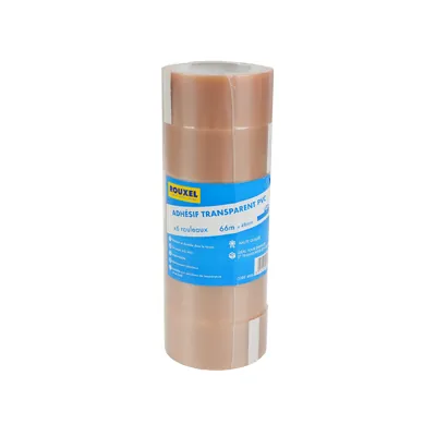 Ruban adhésif transparent PVC  48 mm x 66 m - Ruban adhésif emballage - Lot de 6 - Rubans adhésifs et dévidoirs-2