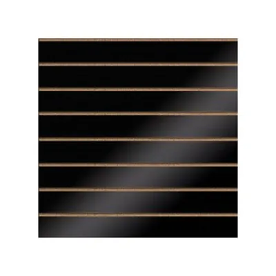 Panneau rainuré entraxe 15 cm 120 x 120 cm ép. 18 mm MDF - Noir laqué – Lot de 2 - Panneaux rainurés
