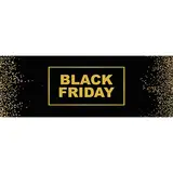 Affiche Black Friday pour vitrine 70 x H 25 cm noir / or M1 - Black Friday