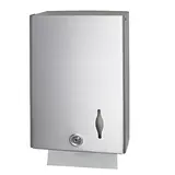 Distributeur essuie-mains mural 400 à 600 feuilles Inox brossé - Distributeur papier mains - Dévidoirs hygiène