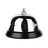 Sonnette de comptoir chromée ø 8 x 5,5 cm - Sonnette de réception - Cloche de restaurant - Surveillance magasins