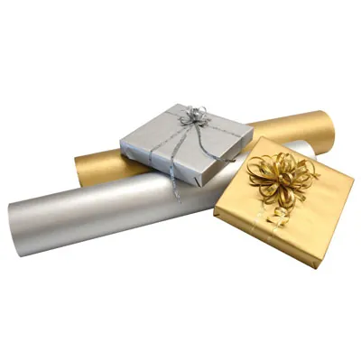 Papier cadeau kraft argent uni 70 cm x 100 m 60 g/m² – le rouleau - Papiers cadeaux unis-3