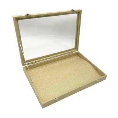 Coffret vitrine de présentation à bijoux 20 emplacements - Coffrets vitrines bijoux-2