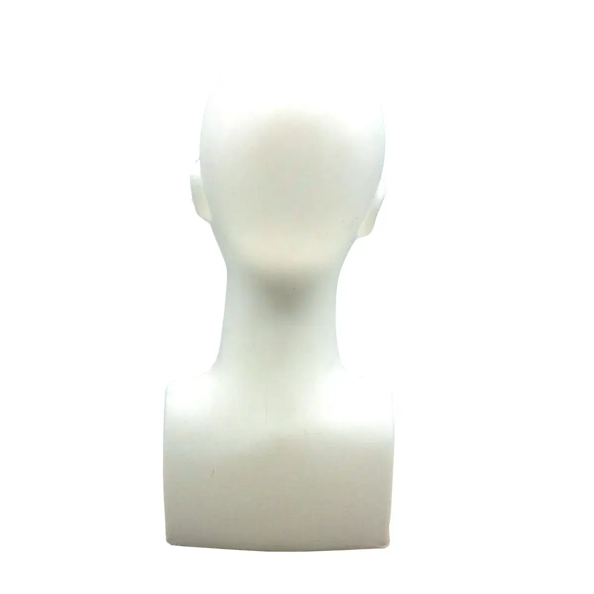 Tête mannequin femme plastique H 38 cm - Tête pour perruque, chapeau - Blanc - Têtes mannequin, têtes à perruque-4