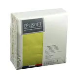 Serviette Celisoft non tissée 40 x 40 cm - Serviette jetable - Serviette de table papier - Vert chartreuse - Paquet de 50