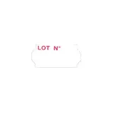 Étiquette blanche 26 x 12 mm adhésive LOT N° pour étiqueteuse - 10 rouleaux de 1500 - Étiquettes pour étiqueteuses