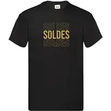 T-shirt Soldes Noir / Or taille M - T-shirts imprimés pour mannequin vitrine