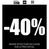 Affiche promo carrée -40% noir/blanc 38 x 38 cm - Affiche Soldes - Affiches Promo, Affiches prix
