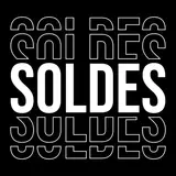 Affiche Soldes magasin carrée 38 x 38 cm - Affiche promo - Noir/Blanc - Affiches Soldes, Panneau soldes