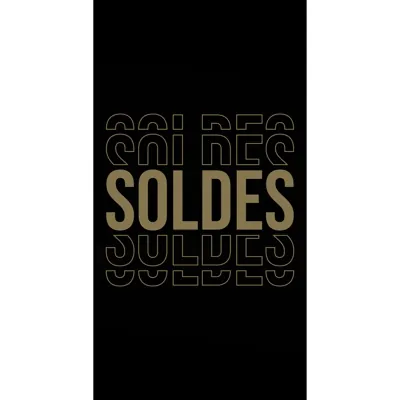 Affiche Soldes pour magasin grand format 80 x 150 cm - Noir/Or - Affiches Soldes, Panneaux soldes