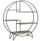 Étagère ronde 5 niveaux métal / bois 120 cm - Étagère magasin - Étagères magasins, Présentoirs bois