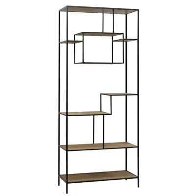 Étagère bois et métal 9 niveaux 70 x 32,5 x 170 cm - Étagère magasin - Étagères magasins, Présentoirs bois