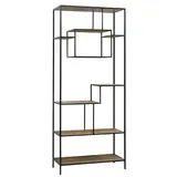 Étagère bois et métal 9 niveaux 70 x 32,5 x 170 cm - Étagère magasin - Étagères magasins, Présentoirs bois