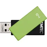 Clé USB C350 Brick 2.0 Emtec 64Go Vert / Noir - Supports sauvegarde