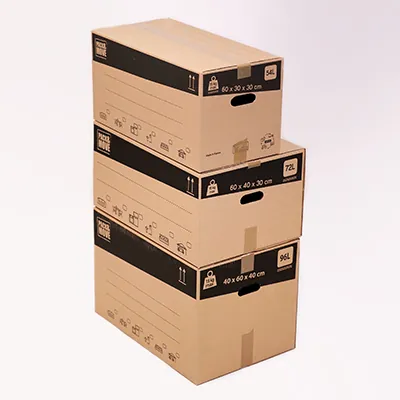 Caisse carton - Caisse américaine carton - Carton déménagement 96L - carton simple cannelure 40 x 60 x 40 cm - Lot de 20 - Caisses américaines cartons-2
