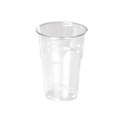 Pot plastique transparent 25 / 35 cl APET usage froid et chaud – Pot rond ø 7,8 x H 10,8 cm – Lot de 50 - Gobelets plastique, Flûtes plastique, Verres à pied plastique
