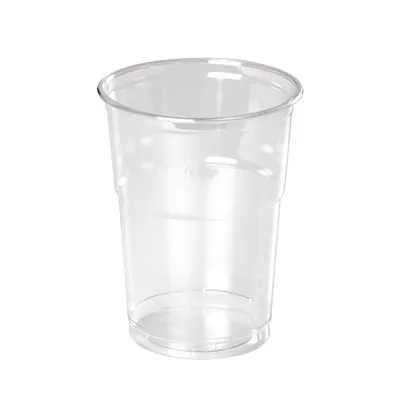 Pot plastique transparent 40 / 55 cl APET usage froid et chaud – Pot rond ø 9,5 x H 12,4 cm – Lot de 50 - Gobelets plastique, Flûtes plastique, Verres à pied plastique