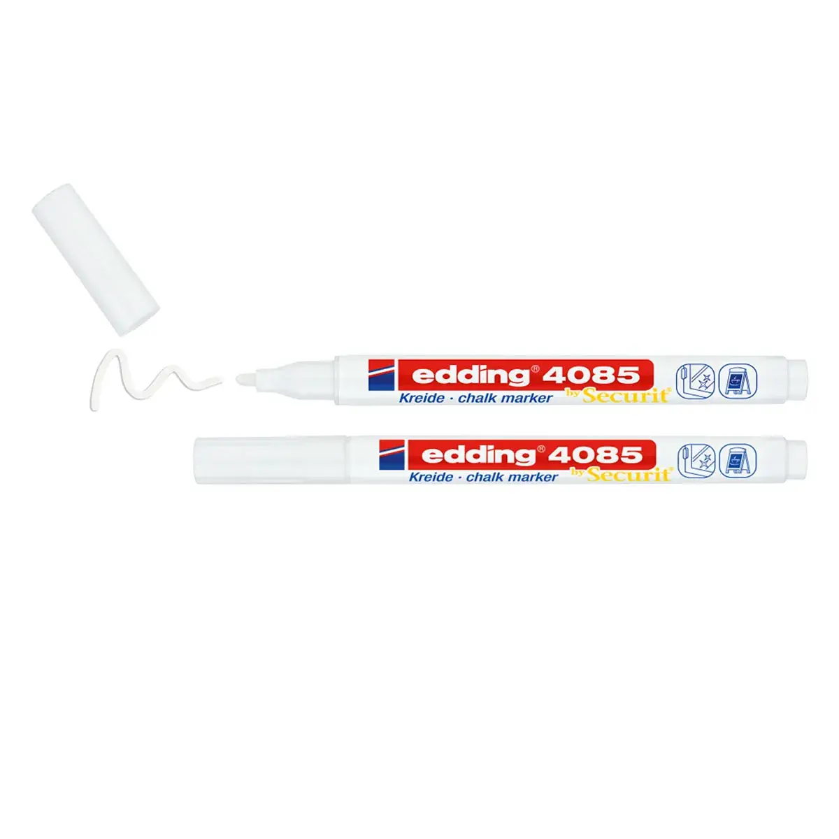 Marqueur craie E 4085 - blanc - pointe fine 2 mm - Marqueurs-2