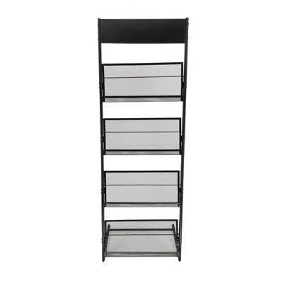 Présentoir revues 4 niveaux - Porte-brochures sur pied-2