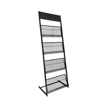 Présentoir revues 4 niveaux - Porte-brochures sur pied-3