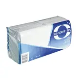 Serviette papier ouate 1 pli 30 x 30 cm - Serviette jetable - Serviette de table papier - Blanc - Paquet de 500