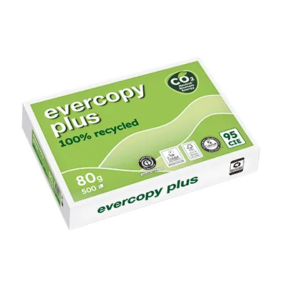 Papier A4 blanc 80g Everycopy 100% recyclé - Ramette de 500 feuilles - Papier imprimante