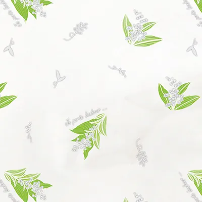 Film fleuriste - Film polypropylène transparent motif muguet 30µ - 250 feuilles de 25 x 30 cm - Films polypropylène à motifs-2