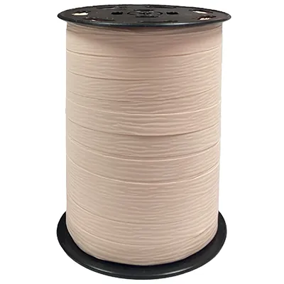 Bolduc mat rose pastel effet crépon 10 mm x 250 m polypropylène - Ruban cadeau - Bolducs unis