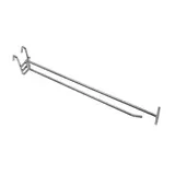 Broche simple avec tige T pour présentoir grille L 28,5 cm x ø 5,8 mm Métal chromé - Lot de 10