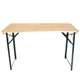 Table brasserie pliante bois / métal 116 x 60 x 75 cm