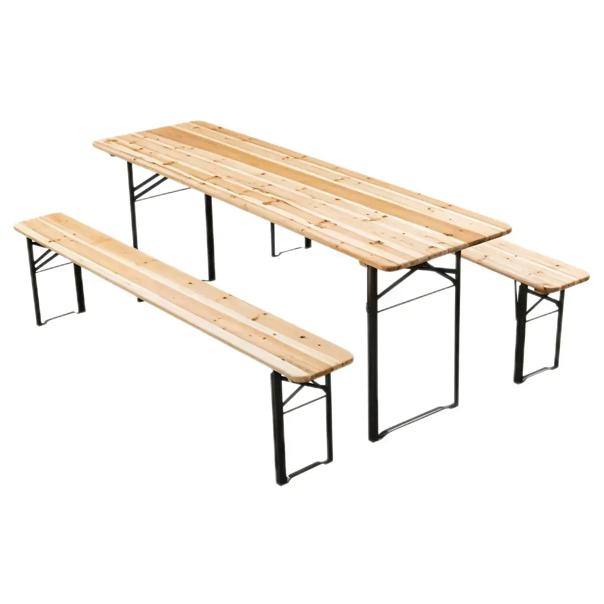 Banc pliant brasserie bois / métal 116 x 25 x 45 cm - Tables pliantes, Tables traiteur-2