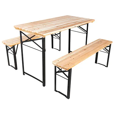 Banc pliant brasserie bois / métal 177 x 25 x 45 cm - Tables pliantes, Tables traiteur-2