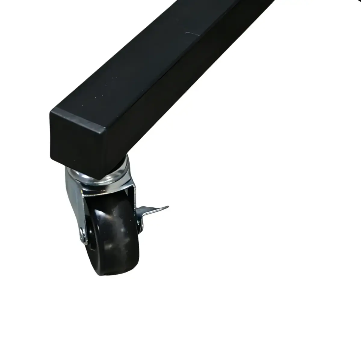 Présentoir tourniquet rotatif métal noir 4 étages 185cm – Support boutique sur roulettes - Présentoirs à bijoux multifonction-3