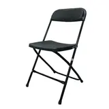 Chaise pliante noire polypropylène / métal 45 x 43 x 81 cm - Chaises d'intérieur