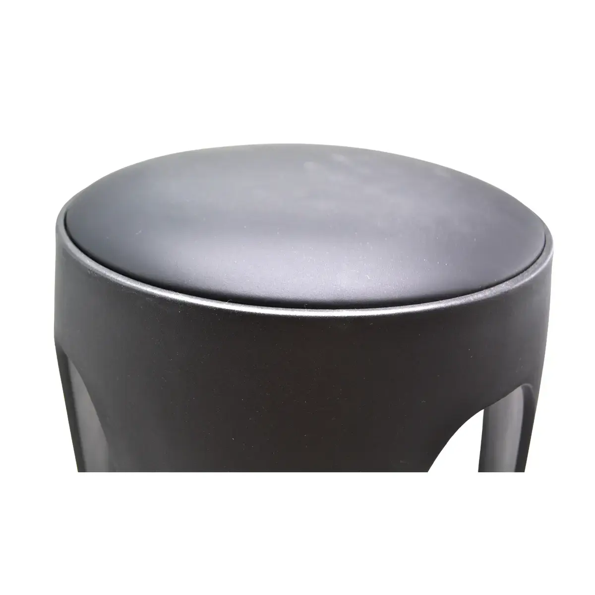 Tabouret design empilable noir 47cm avec assise rembourrée - Usage Pro (Commerce & CHR) - Tabourets-2