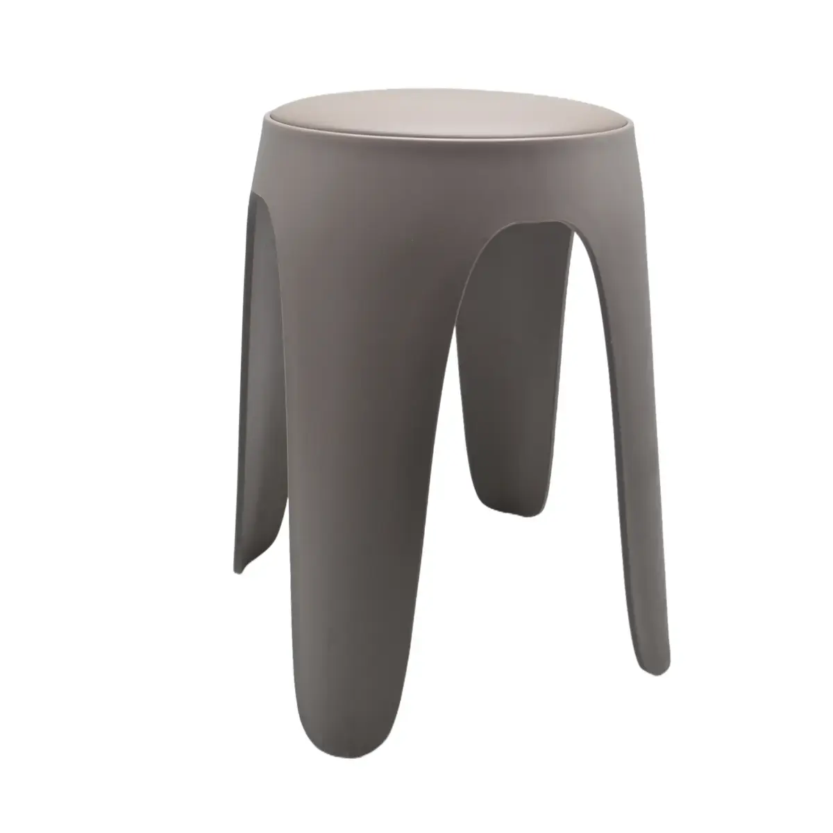 Tabouret design empilable marron 47cm avec assise rembourrée - Usage Pro (Commerce & CHR) - Tabourets