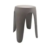 Tabouret design empilable marron 47cm avec assise rembourrée - Usage Pro (Commerce & CHR) - Tabourets
