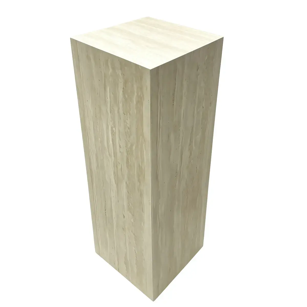 Sellette effet travertin 30 x 30 x 90 cm - Colonne bois effet travertin - Podium présentation - Tables de présentation, Sellettes