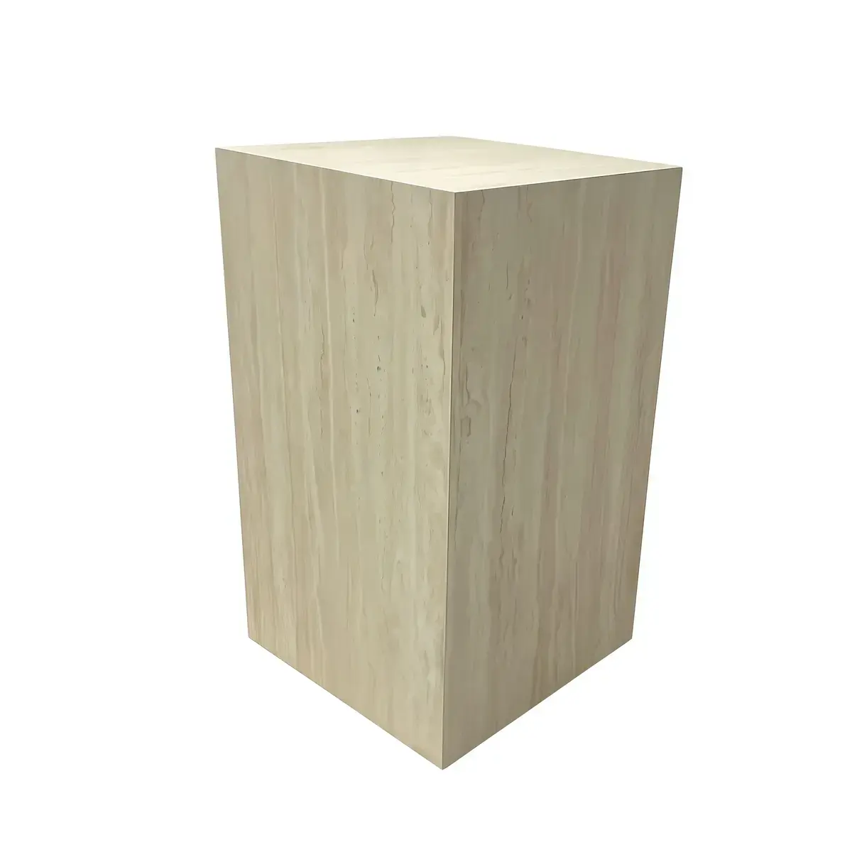 Sellette effet travertin 35 x 35 x 60 cm - Colonne bois effet travertin - Podium présentation - Tables de présentation, Sellettes