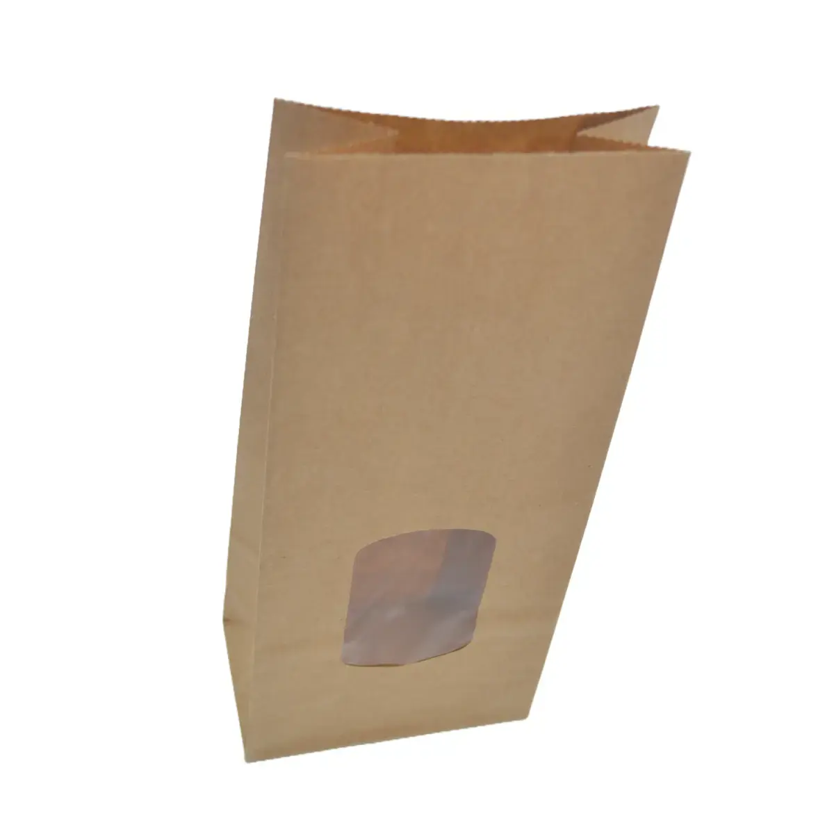 Sac SOS kraft brun avec fenêtre 250 ml 9 x 5 x 20,5 cm doublé OPP thermosoudable - Sachet SOS - Lot de 100 - Sacs SOS avec fenêtre-2
